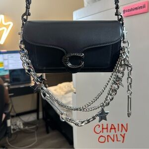 NWOT Marc Jacobs Charm Triple Motif Silver Chain Strap *CHAIN ONLY, NO BAG*